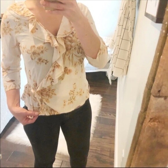 Cami by Newport News size 4 boho floral blouse - Picture 2 of 5